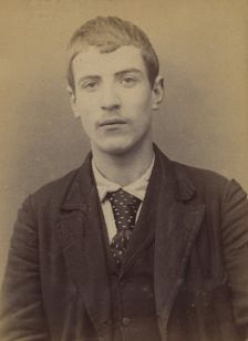 Godard. Armand, Alexandre. 18 ans, né le 11/3/75 à Paris XVIIe. électricien. Cris séditieu..., 1894. Creator: Alphonse Bertillon