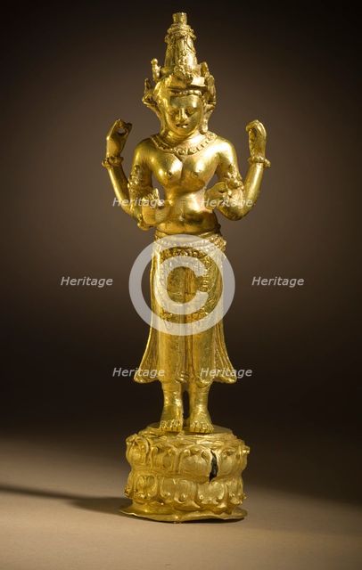 Goddess (Devi) (image 1 of 3), With later reworkings. Creator: Unknown.