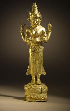 Goddess (Devi) (image 1 of 3), With later reworkings. Creator: Unknown