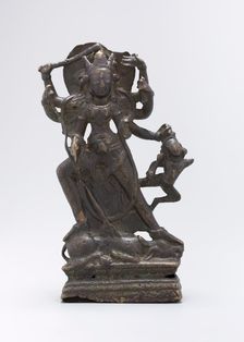 Goddess Durga Slaying the Buffalo Demon, 9th century. Creator: Unknown