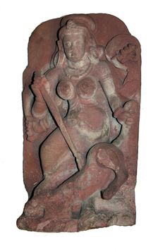 Goddess Durga Slaying the Buffalo Demon (Mahishasuramardini), 5th/6th century. Creator: Unknown