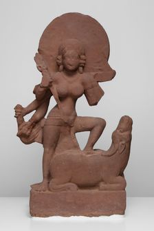 Goddess Durga Slaying the Buffalo Demon (Mahishasuramardini), 6th century. Creator: Unknown