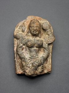 Goddess Durga Slaying the Buffalo Demon (Mahishasuramardini), Kushan period, 2nd century. Creator: Unknown