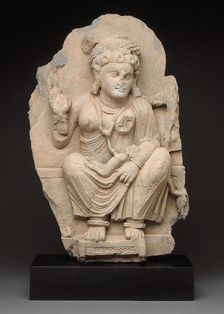 Goddess Hariti Seated Holding a Child, 2nd/3rd century. Creator: Unknown