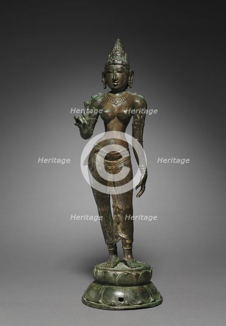 Goddess Holding a Lotus, c. 950. Creator: Unknown.