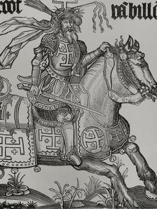 Godfrey of Bouillon, (1060-1100), military leader during the First Crusade, 15th century (1877). Creator: Unknown