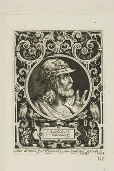 Godfrey of Bouillon, plate nine from The Nine Worthies, 1594. Creator: Nicolaes de Bruyn