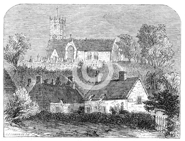 Godshill Church, Isle of Wight, 1861. Creator: Unknown.
