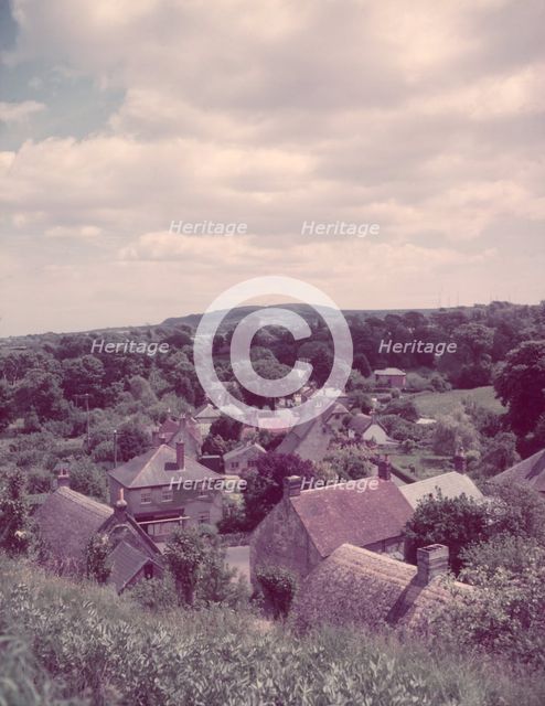 Godshill from the churchyard, Isle of Wight, c1955. Creator: Arthur Charles Kirby Ware.