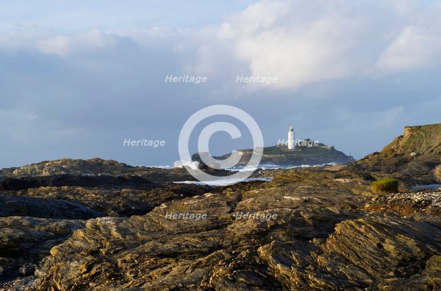 Godrevy Lighthouse, Godrevy Island, Gwinear-Gwithian, Cornwall, 2011. Creator: Peter Williams.