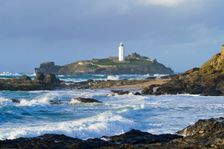 Godrevy Lighthouse, Godrevy Island, Gwinear-Gwithian, Cornwall, 2011. Creator: Peter Williams