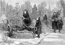 God's Acre: a sketch in a Saxon churchyard, 1881. Creator: Unknown