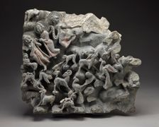 Gods and Animals in a Landscape, Fragment from a Scene of Buddha Shakyamuni's..., 2nd-early 3rd cent Creator: Unknown
