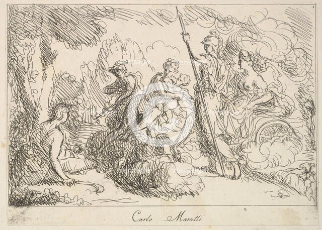 Gods and Goddesses in a Landscape, 1740-1802. Creator: Giuseppe Canale.