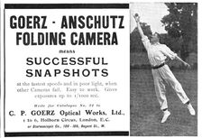 Goerz-Anschutz Folding Camera means Successful Snapshots, 1909. Creator: Unknown
