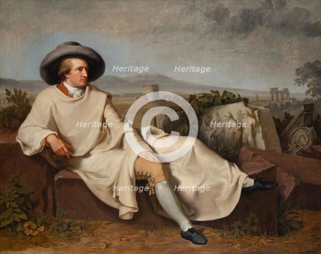 Goethe in the Roman Campagna, 1787. Creator: Johann Heinrich Wilhelm Tischbein.