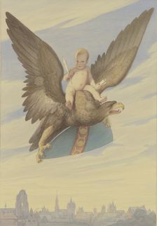 Goethe's Birth, (design for a standard at Goethe's Jubilee in 1849), 1849. Creator: Eduard von Steinle