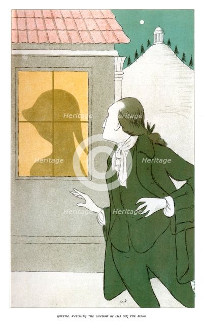'Goethe Watching the Shadow of Lili on the Blind', 1904. Artist: Max Beerbohm
