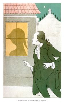 Goethe Watching the Shadow of Lili on the Blind 1904. Artist: Max Beerbohm