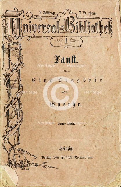 Goethe's Faust I, the first volume of Reclam's Universal Library, appeared on November 10, 1867, 1 Artist: Anonymous master  
