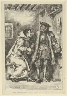 Goetz and Friar Martin, after 1845., after 1845. Creator: Eugene Delacroix
