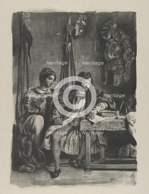 Goetz von Berlichingen Writing His Memoirs, 1836-43., 1836-43. Creator: Eugene Delacroix.