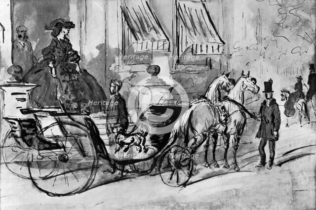 'Going for a Drive', 19th century, (1930).Artist: Constantin Guys
