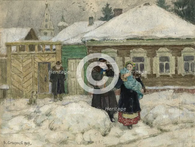 Going for a Visit. Krasnoyarsk, 1904. Creator: Boris Vasilievich Smirnov.