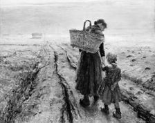 Going Home, ca. 1889. Creator: Fritz Karl Hermann von Uhde