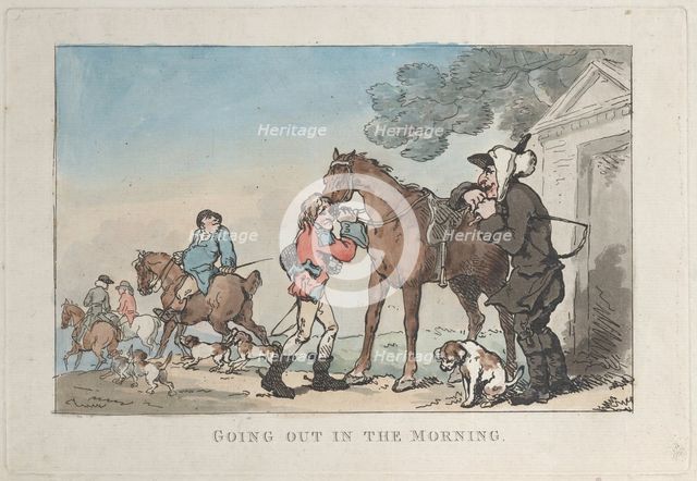 Going Out in the Morning, 1787., 1787. Creator: Thomas Rowlandson.