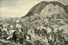 Going Out to the Attack on Spion Kop on January 24 1900. Creator: Richard Caton Woodville II