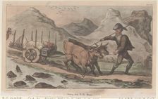 Going sick to the rear, from "The Military Adventures of Johnny Newcome", 1815., 1815. Creator: Thomas Rowlandson