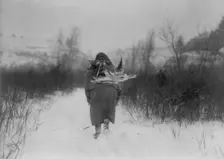 Going to camp, c1908. Creator: Edward Sheriff Curtis