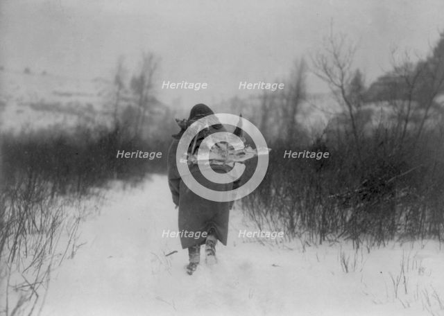 Going to camp, c1908. Creator: Edward Sheriff Curtis.