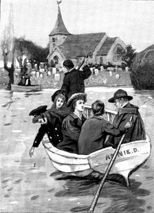 Going to church: an incident during the Floods, 1895. Creator: R. Taylor