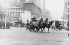 Going to a fire, between c1910 and c1915. Creator: Bain News Service