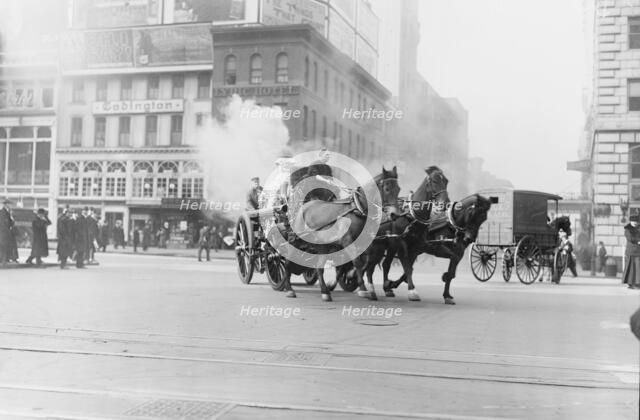 Going to a fire, between c1910 and c1915. Creator: Bain News Service.