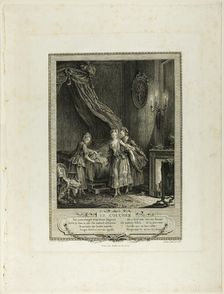 Going to Bed, from Monument du Costume Physique et Moral de la fin du Dix-huitième siècle, 1774. Creator: Antoine Jean Duclos