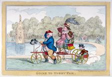 Going to Hobby Fair 1835. Artist: Isaac Robert Cruikshank