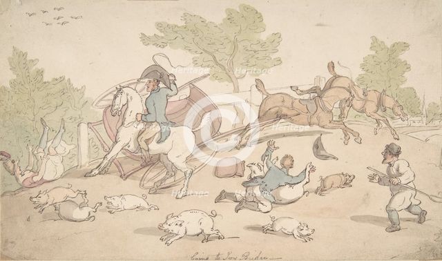 Going to Ivy Bridge, 1780-1827. Creator: Thomas Rowlandson.