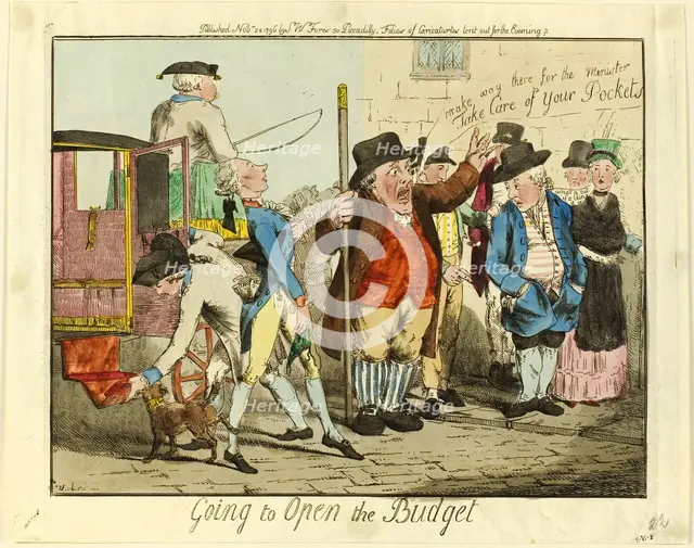 Going to Open the Budget, 1796. Creator: Unknown.