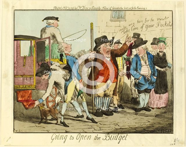Going to Open the Budget, 1796. Creator: Unknown.