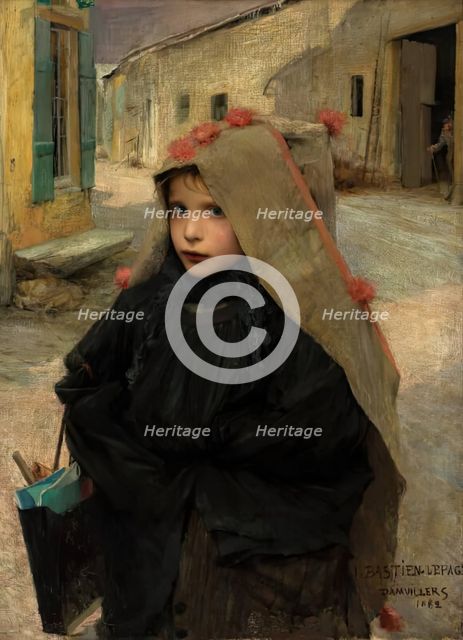 Going to School, 1882. Creator: Jules Bastien-Lepage.