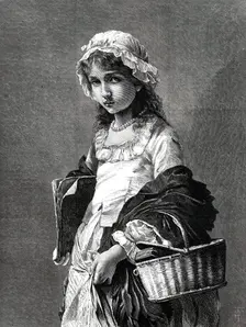 "Going to School" by Mdlle. J. Bole, from a photograph by Messrs. Goupil and Co., 1876. Creator: Unknown
