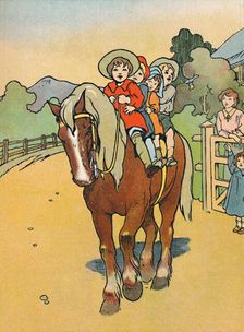 Going to School in New Zealand 1912. Artist: Charles Robinson