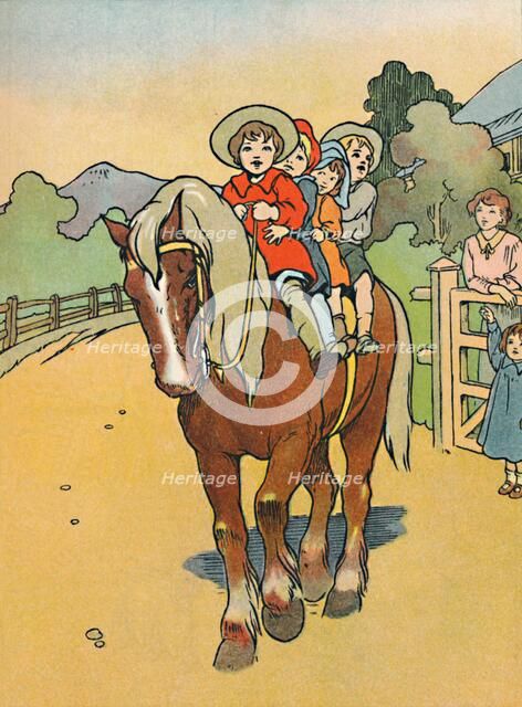 'Going to School in New Zealand', 1912. Artist: Charles Robinson.