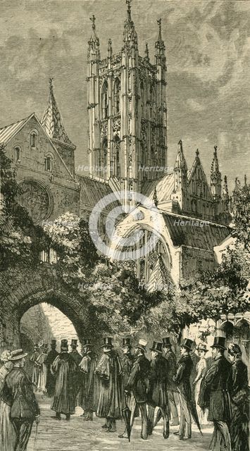'Going To Service By The "Dark Entry": 'Colonial and Indian Visitors at Canterbury', 1886. Creator: Unknown.