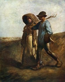 Going to Work c1850-1851, (1912).Artist: Jean Francois Millet