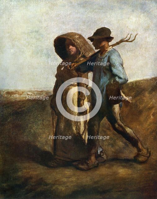 'Going to Work', c1850-1851, (1912).Artist: Jean Francois Millet