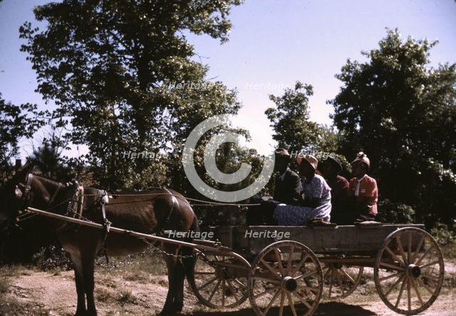 Going to town on Saturday afternoon, Greene County, Georgia, 1941. Creator: Jack Delano.